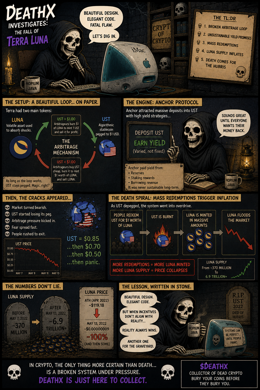 Comic: DeathX investigates the mechanics behind the Terra Luna collapse.
